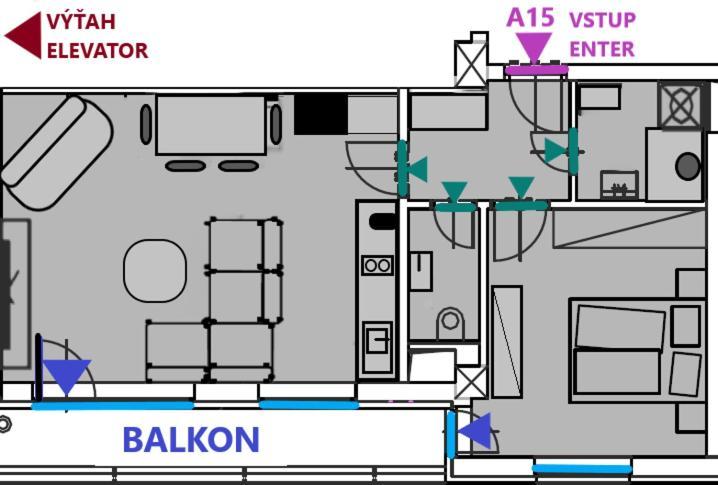 زيلينا Apartment Mala Praha & Parking In The Garage المظهر الخارجي الصورة
